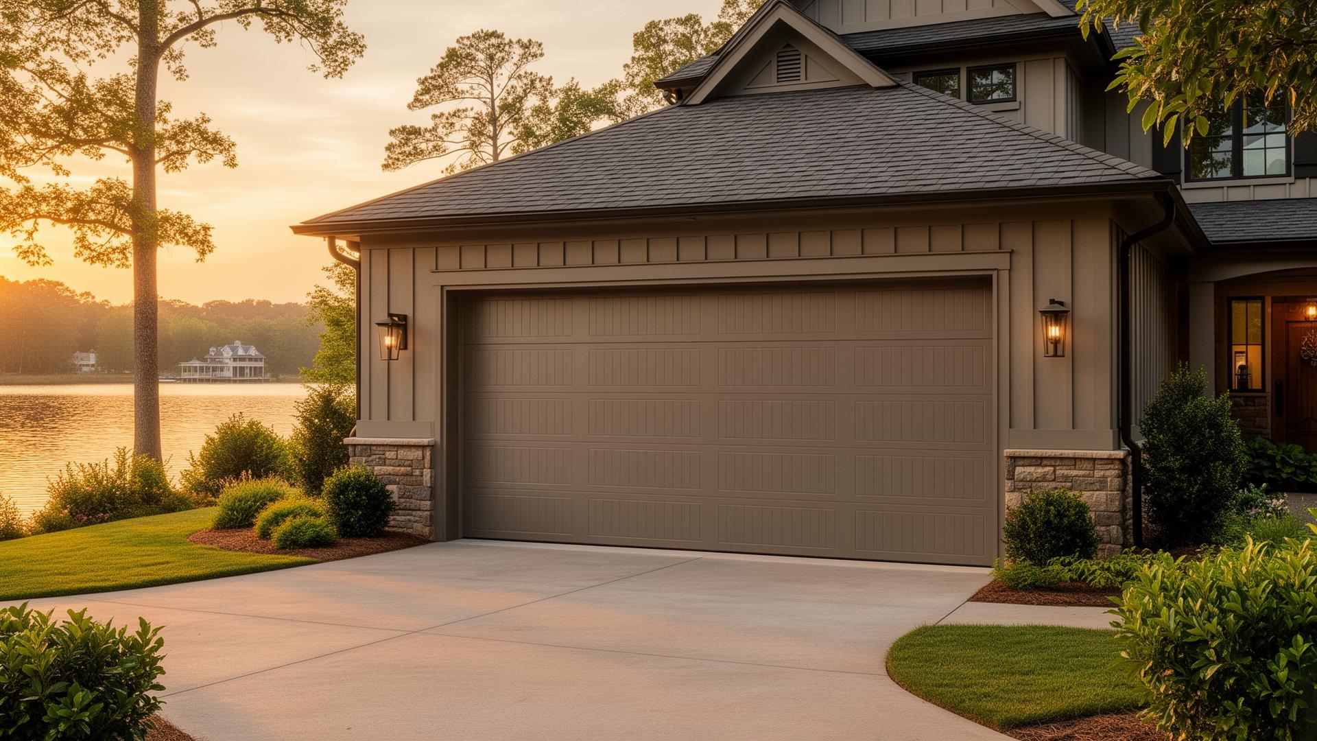 Professional garage door repair service at a beautiful Midland, NC home